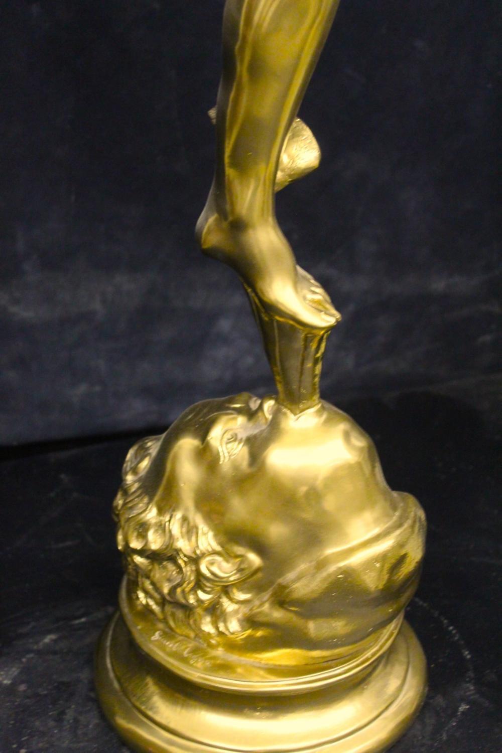 Italian Gilded bronze sculpture of Hermes For Sale