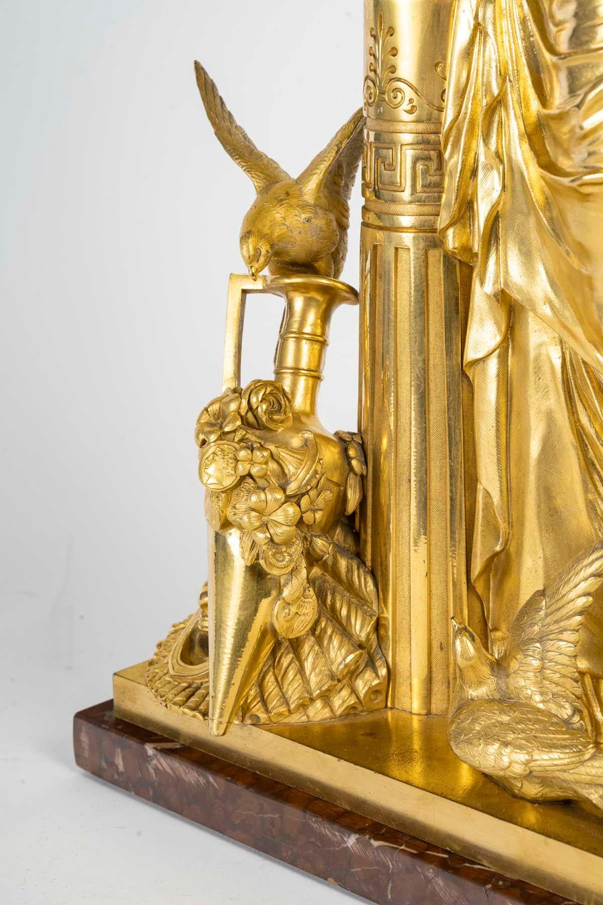 Sculpture de Pandora en bronze doré, période Napoléon III, XIXe siècle. 2