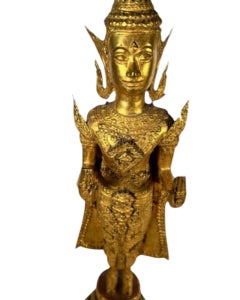 Gilded Bronze Standing Figure From Thailand