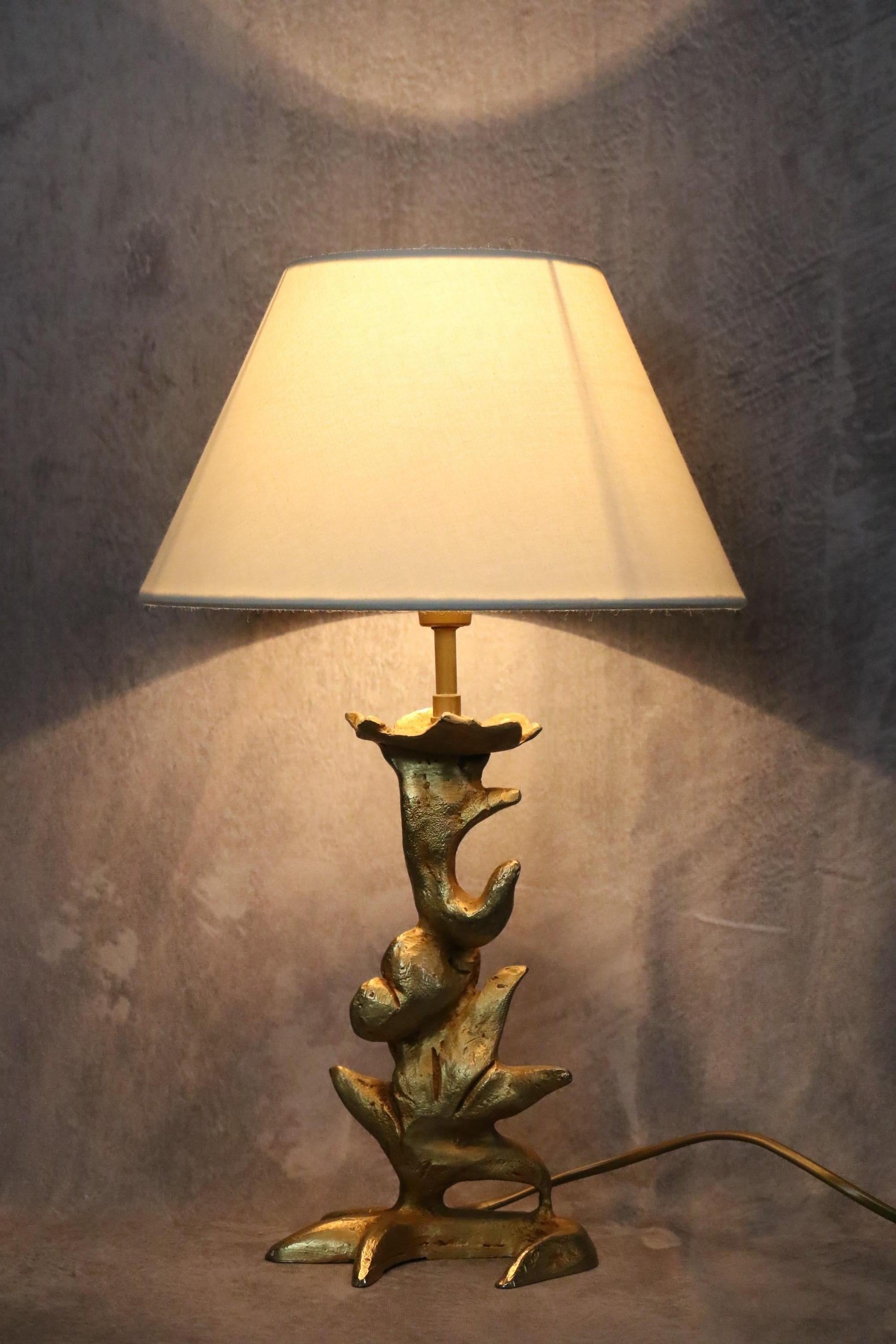 Lampe de bureau en bronze doré Georges Mathias pour Fondica, France, époque Cazenove 9