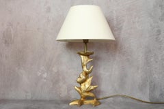 Vergoldete Bronze-Tischlampe Georges Mathias für Fondica, Frankreich, Ära Cazenove