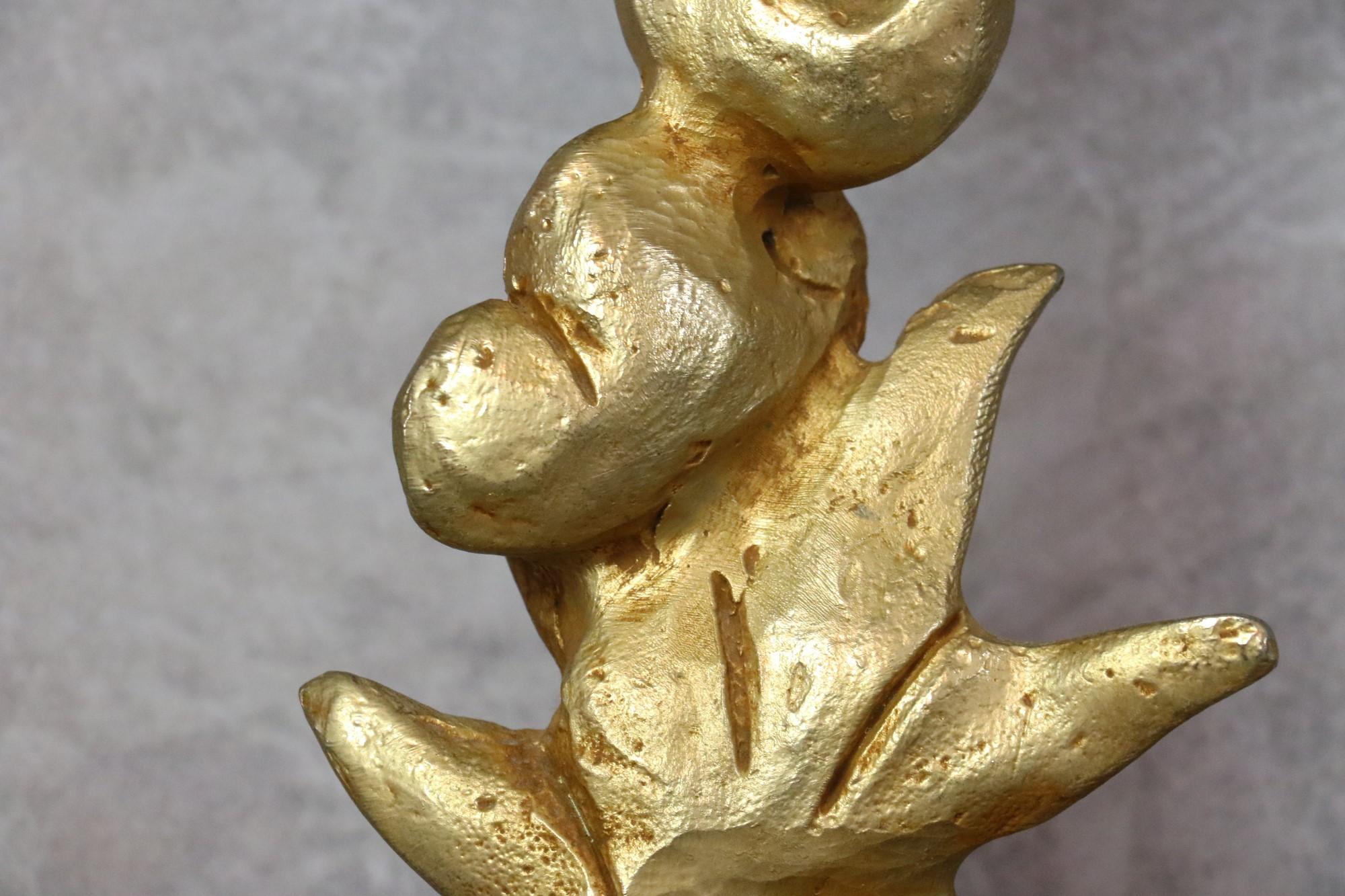 Lampe de bureau en bronze doré Georges Mathias pour Fondica, France, époque Cazenove Bon état à Camblanes et Meynac, FR