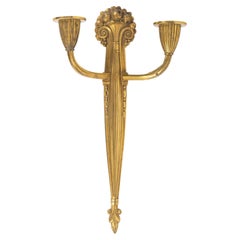 Gilded Bronze Wall Sconce, Art Deco, 1925.