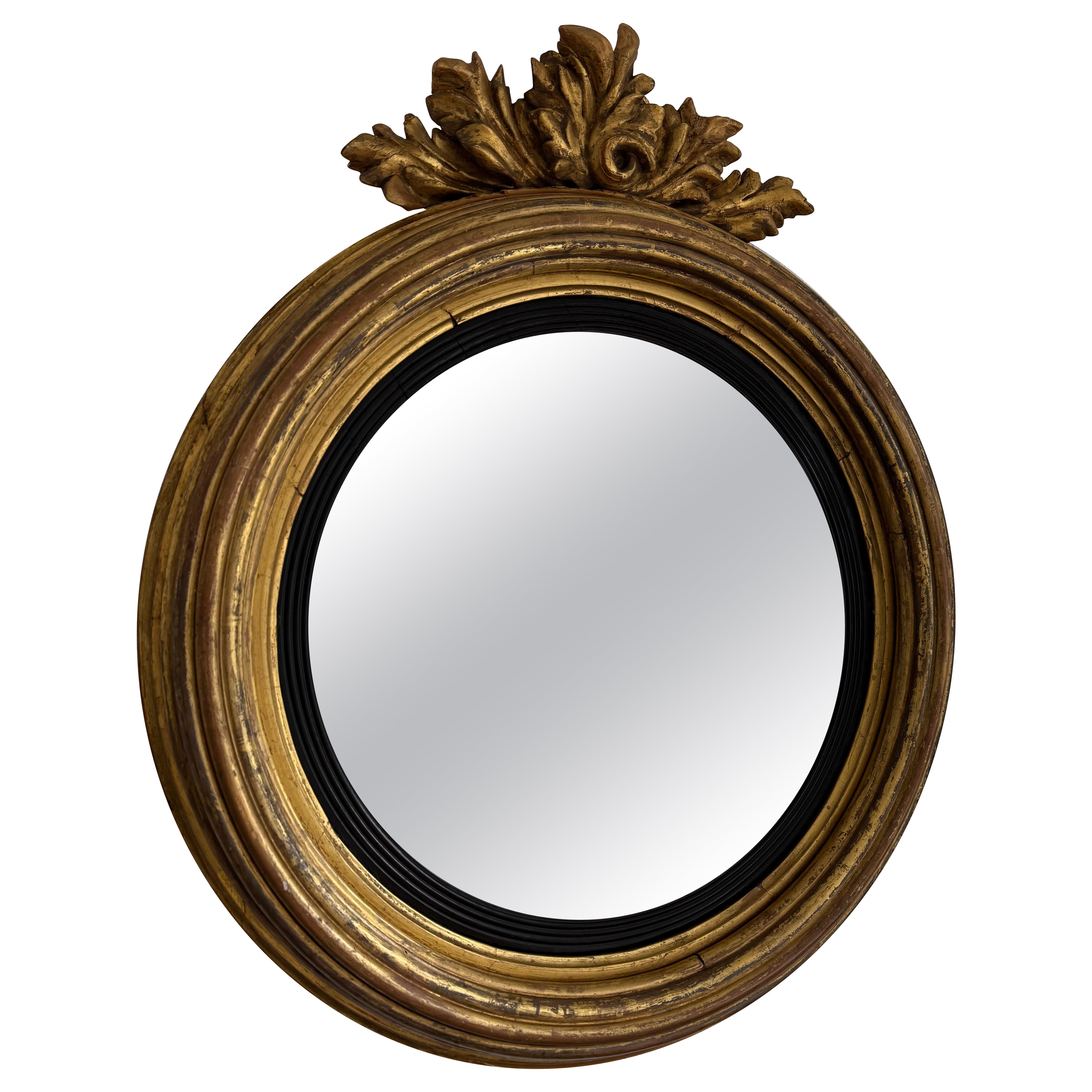 Specchio da maggiordomo dorato in vendita