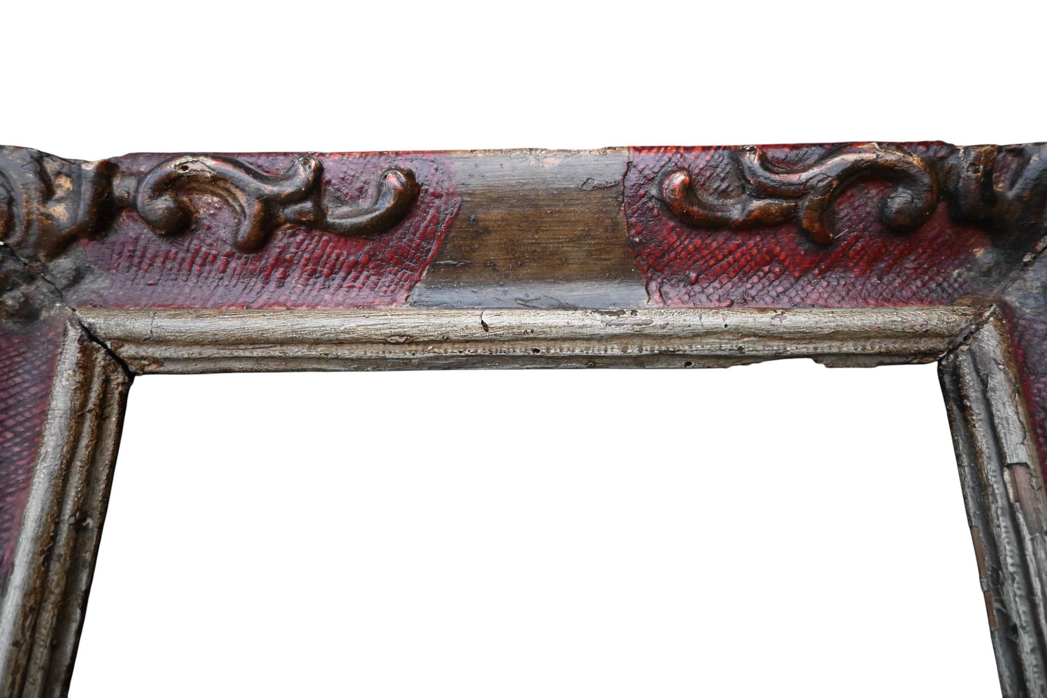 Cadre en bois sculpté et doré, style Louis XV (rococo, Circa 1740-1760) Bon état - En vente à Bilzen, BE