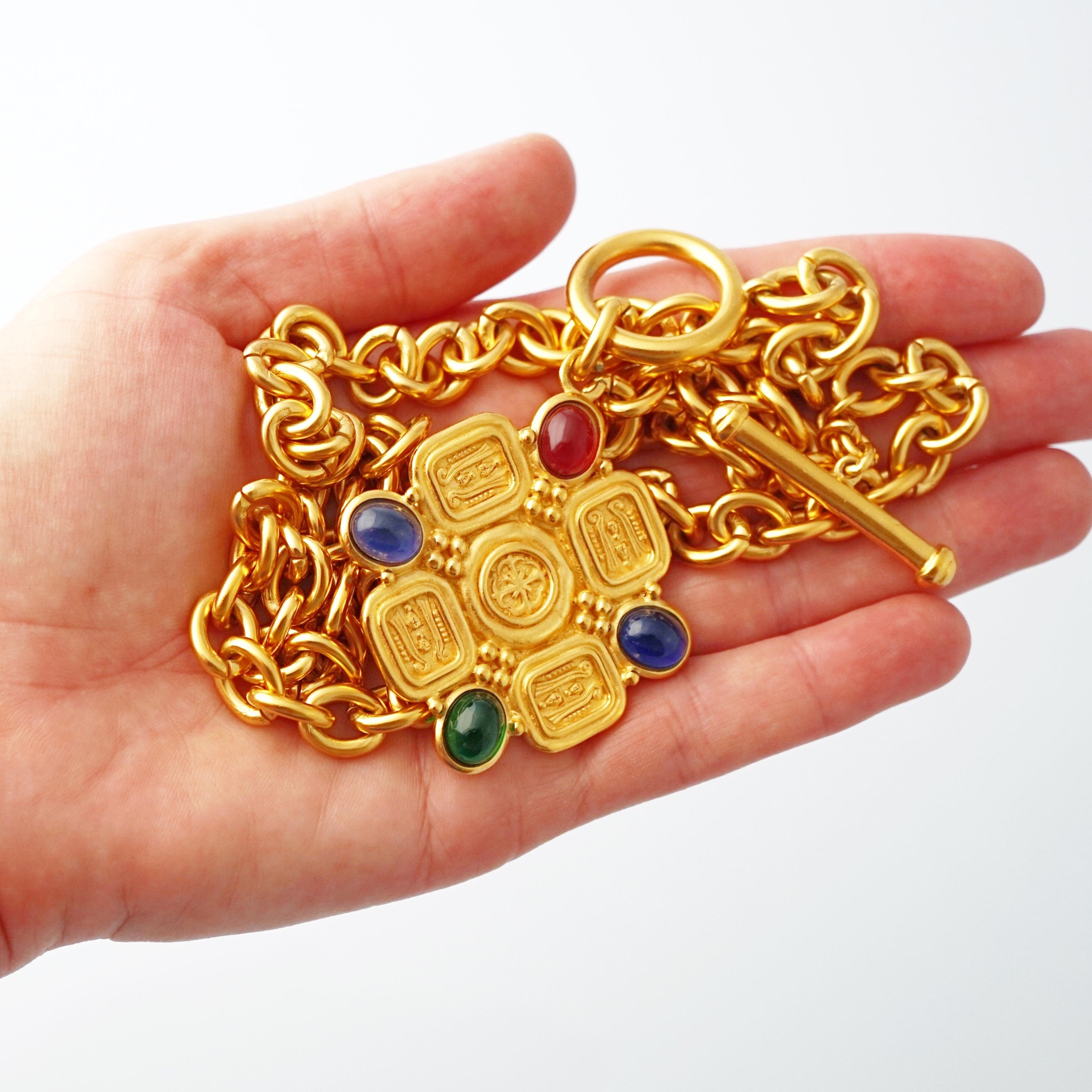 Carolee, collier d'exception avec pendentif de style étrusque, années 1980 Pour femmes en vente