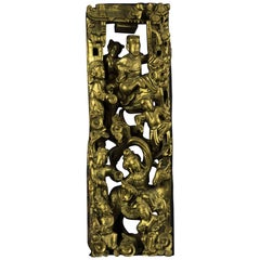 Gilded Chinese Wood Decoration, Italy, Mid-20th Century