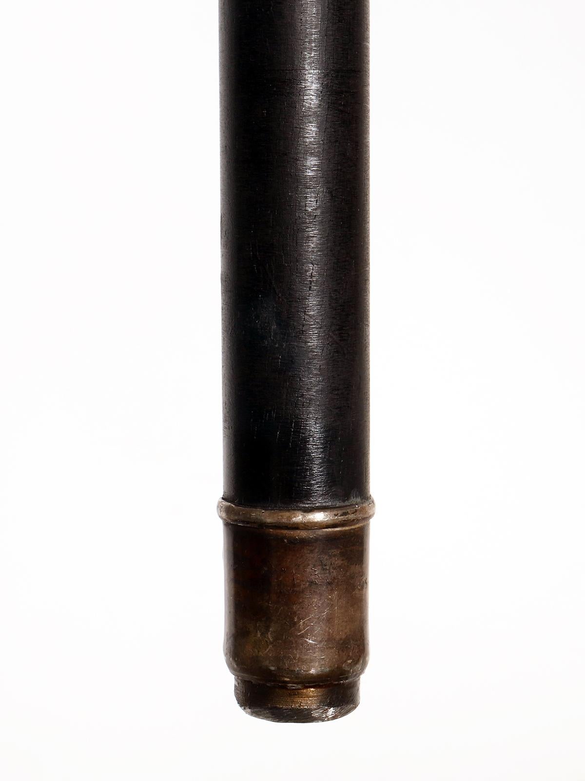 Gilded copper handle walking stick, France 1900.  For Sale 1