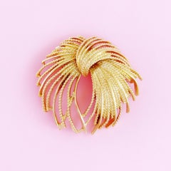 Gilded "Cordelia" Spray Brooch By Monet, 1980s