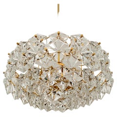 Gilded crystal glass chandelier from Kinkeldey