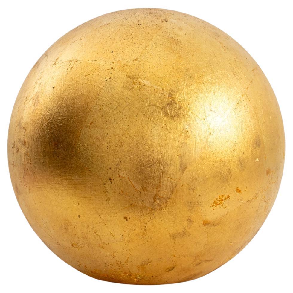 Gilded Decorative Sphere For Sale