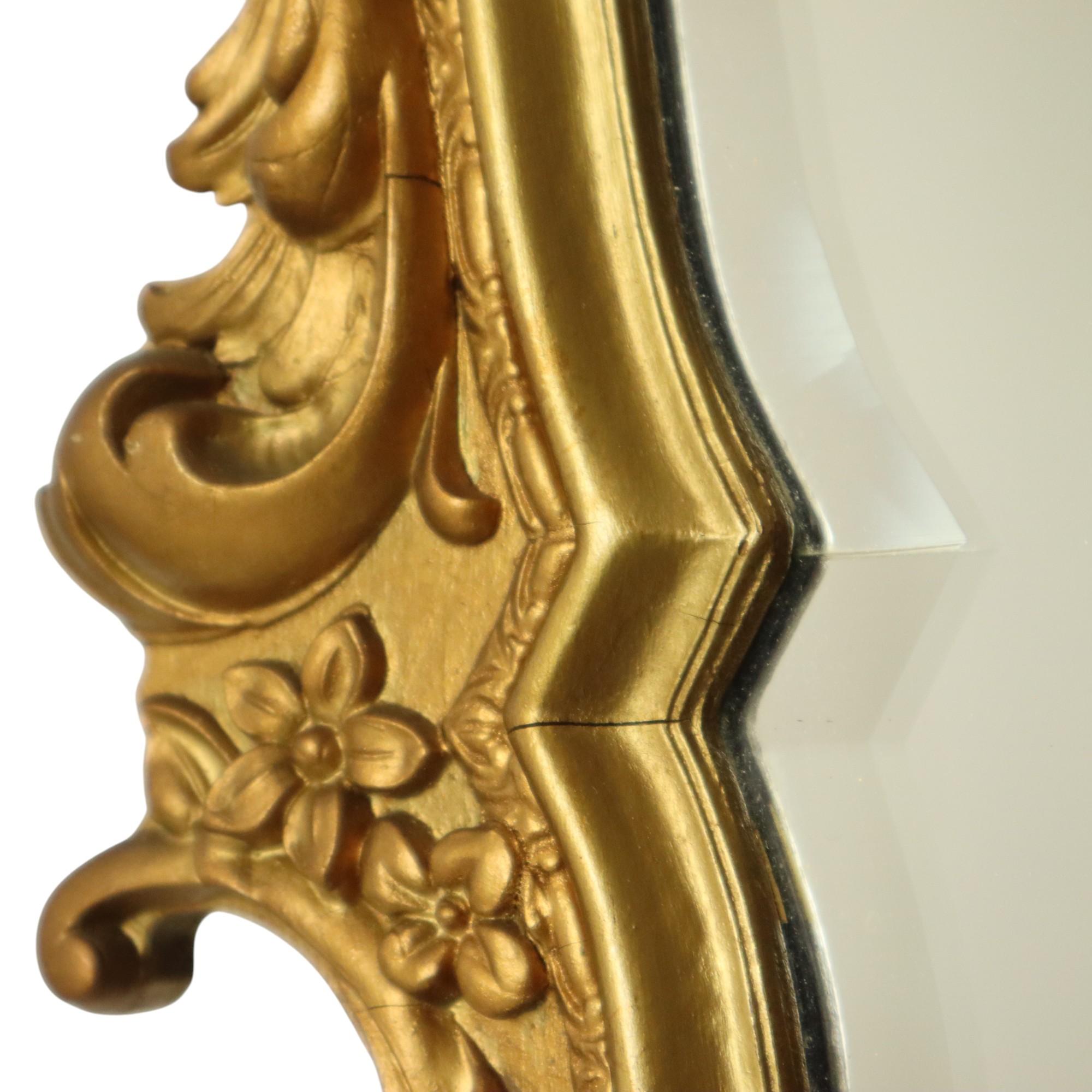 Gilded Deknudt Rococo Style Mirror Crested Mirror Acanthus 81cm For Sale 3