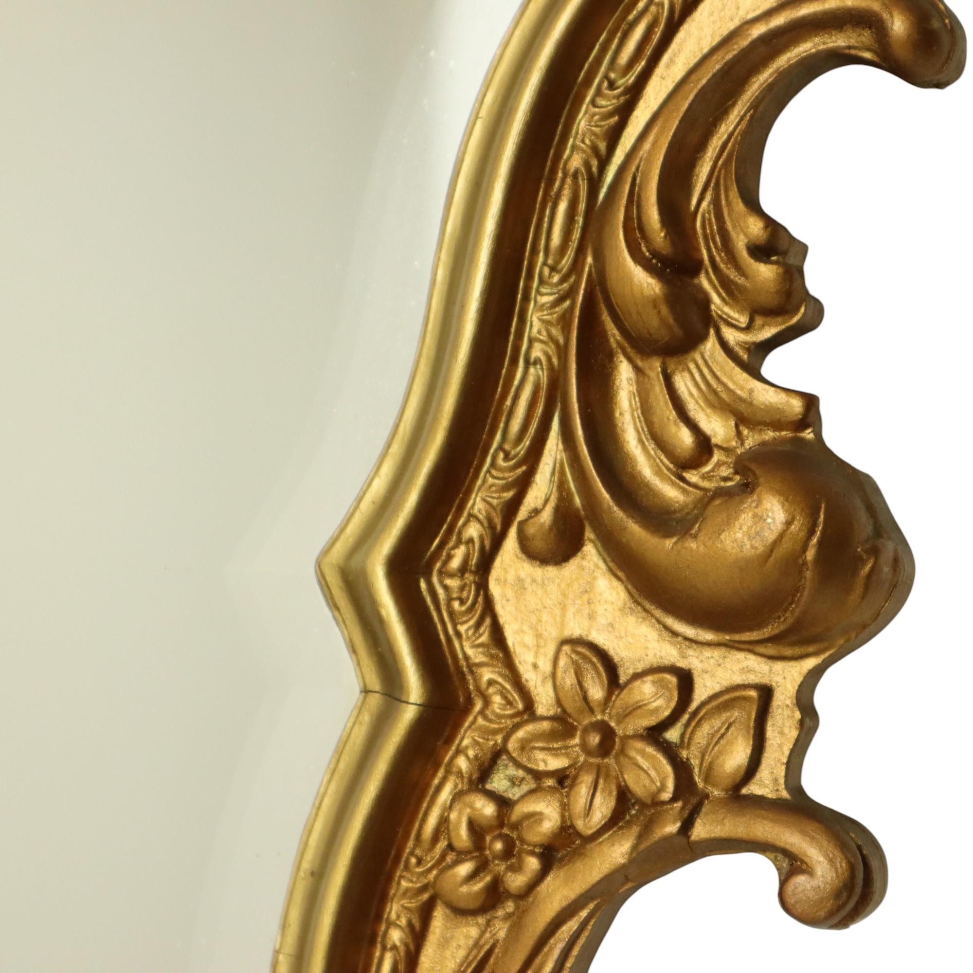 Gilded Deknudt Rococo Style Mirror Crested Mirror Acanthus 81cm For Sale 1