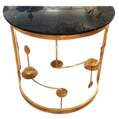 Gilded Demilune Console by Banci