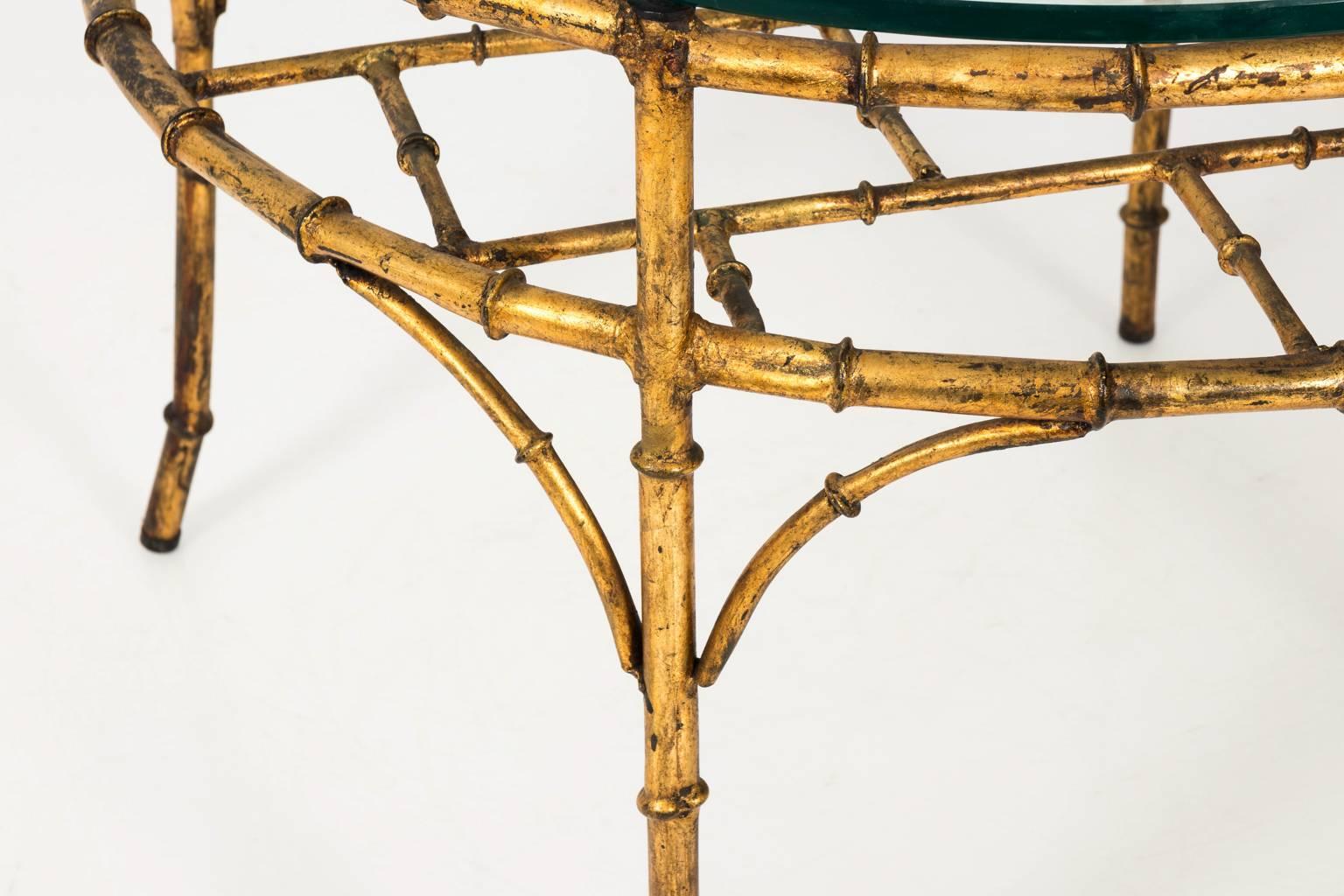 Gilded Faux Bamboo Coffee Table 4