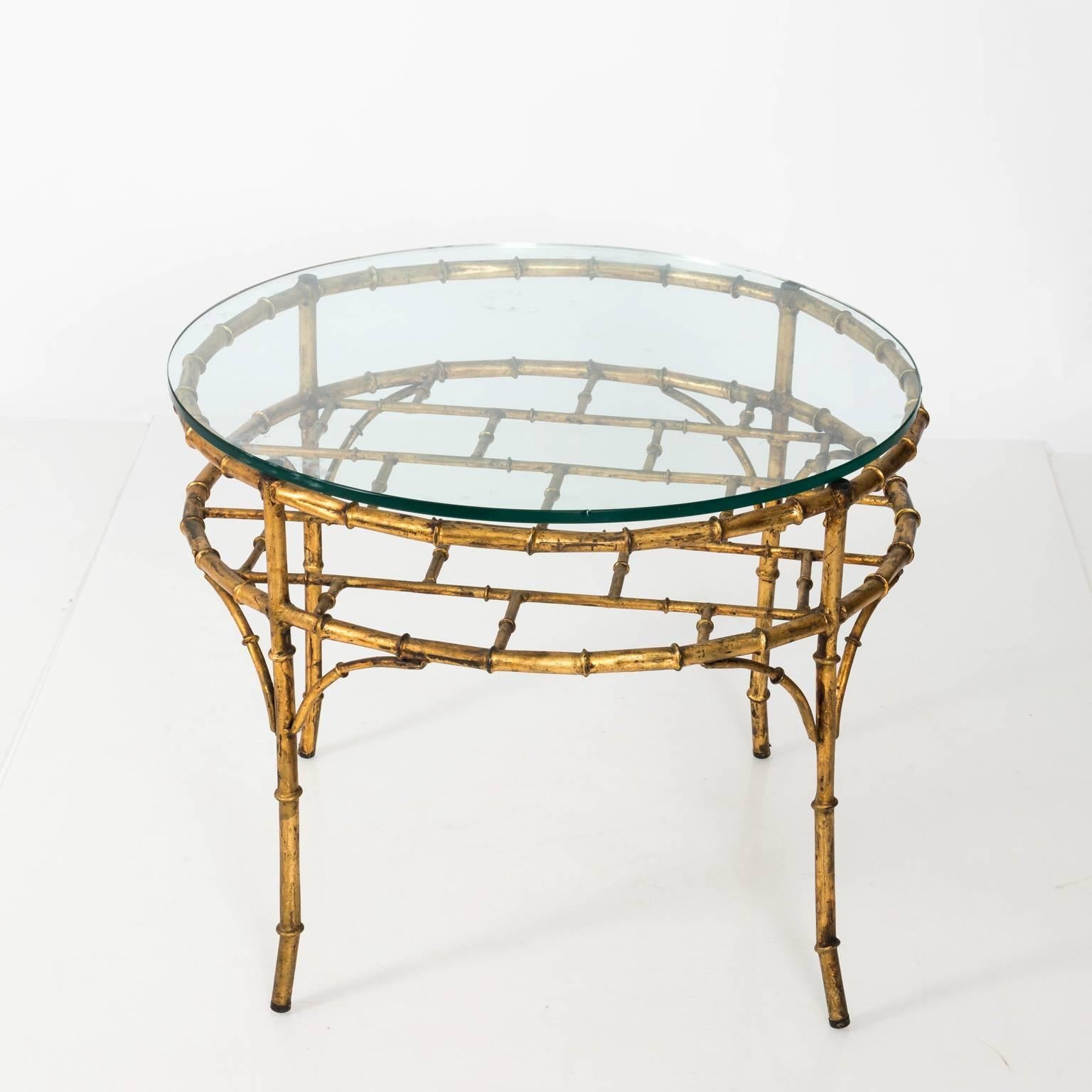 Chinoiserie Gilded Faux Bamboo Coffee Table