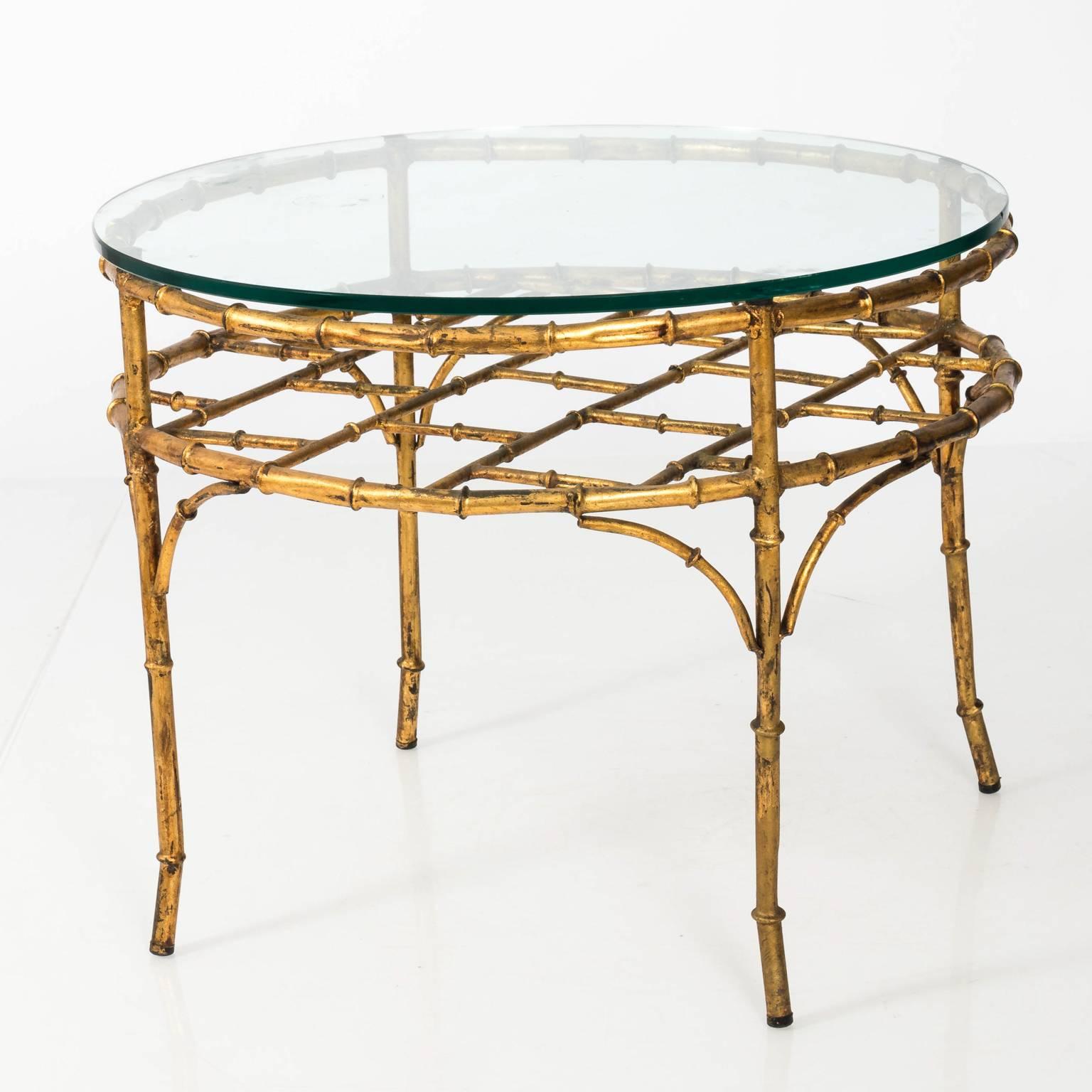 Gilded Faux Bamboo Coffee Table 2