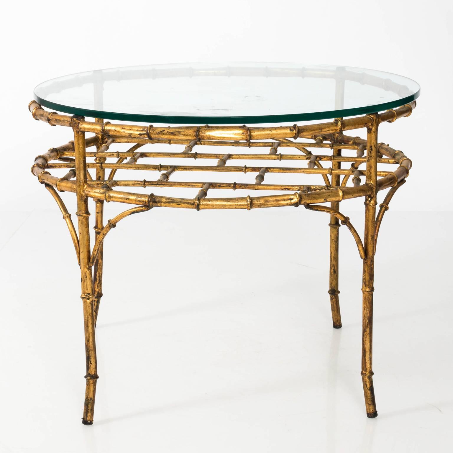 Gilded Faux Bamboo Coffee Table 3