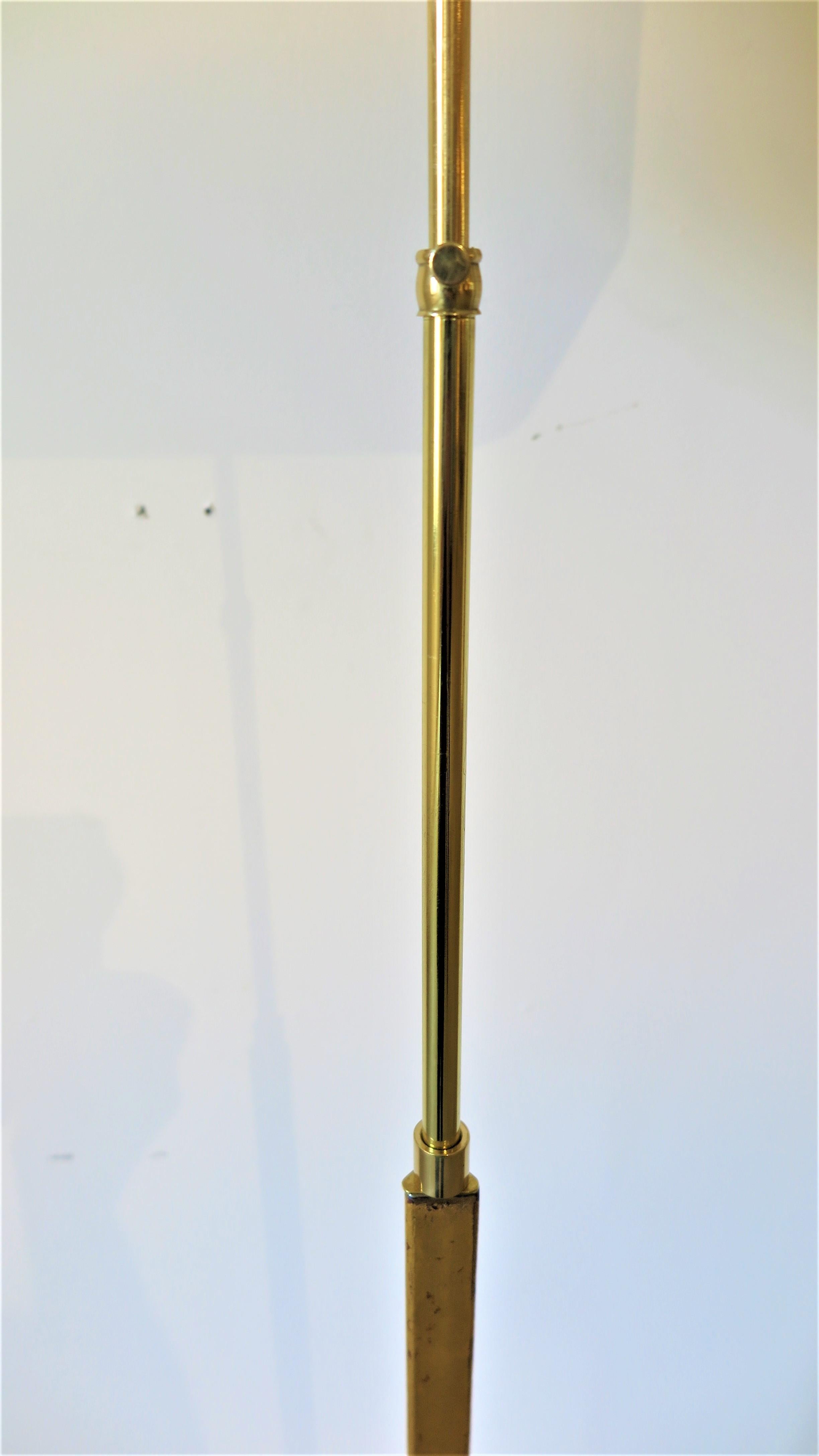 Gilded Floor Lamp Designed by Albert Hadley In Good Condition In New York, NY
