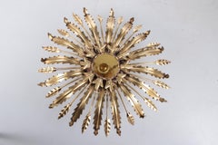Gilded Florentine Wall or Ceiling Lamp by Banci Firenze, Italy 1960s