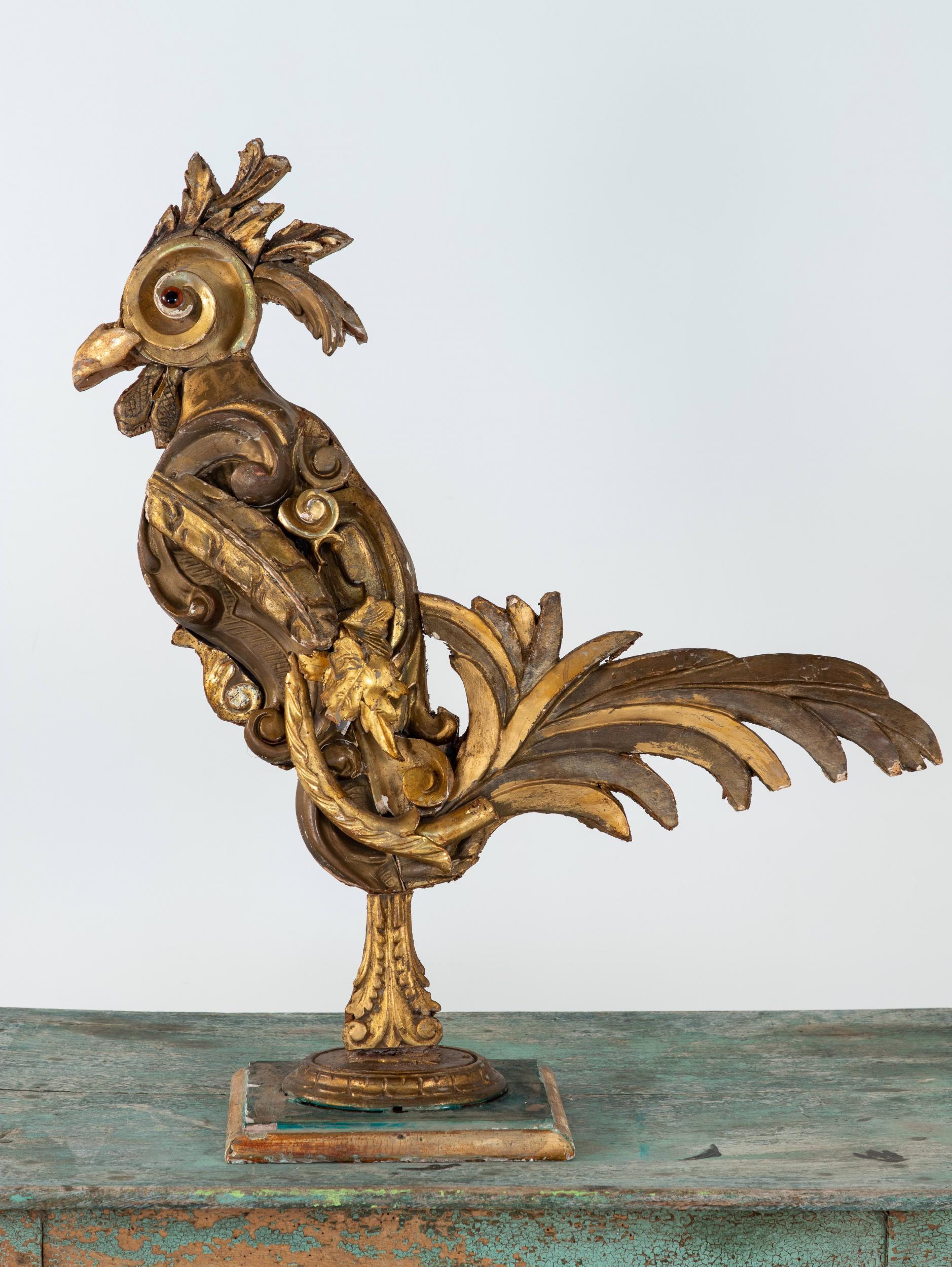 Gilded Fragment Rooster For Sale 5
