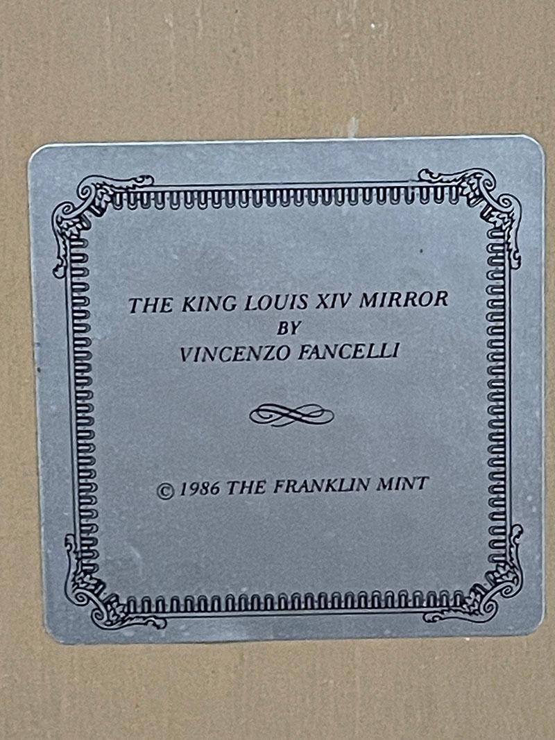 Gilded Franklin Mint Mirror by Vicenzo Fancelli, 1986 In Good Condition For Sale In Delft, NL