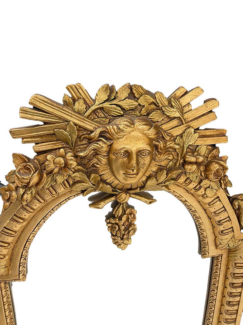 Gilded Franklin Mint Mirror by Vicenzo Fancelli, 1986 For Sale 2