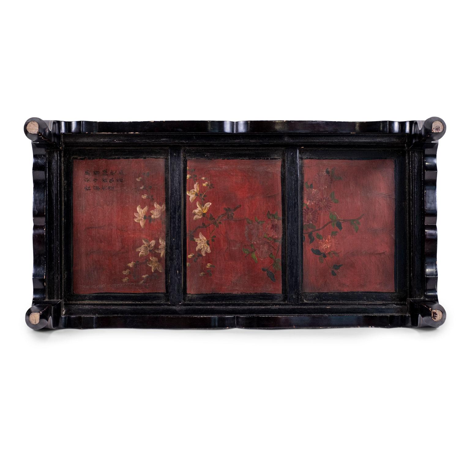 Gilded Chinoiserie Black Lacquer Coffee Table 3