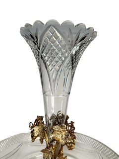 Gilded French Crystal Epergne