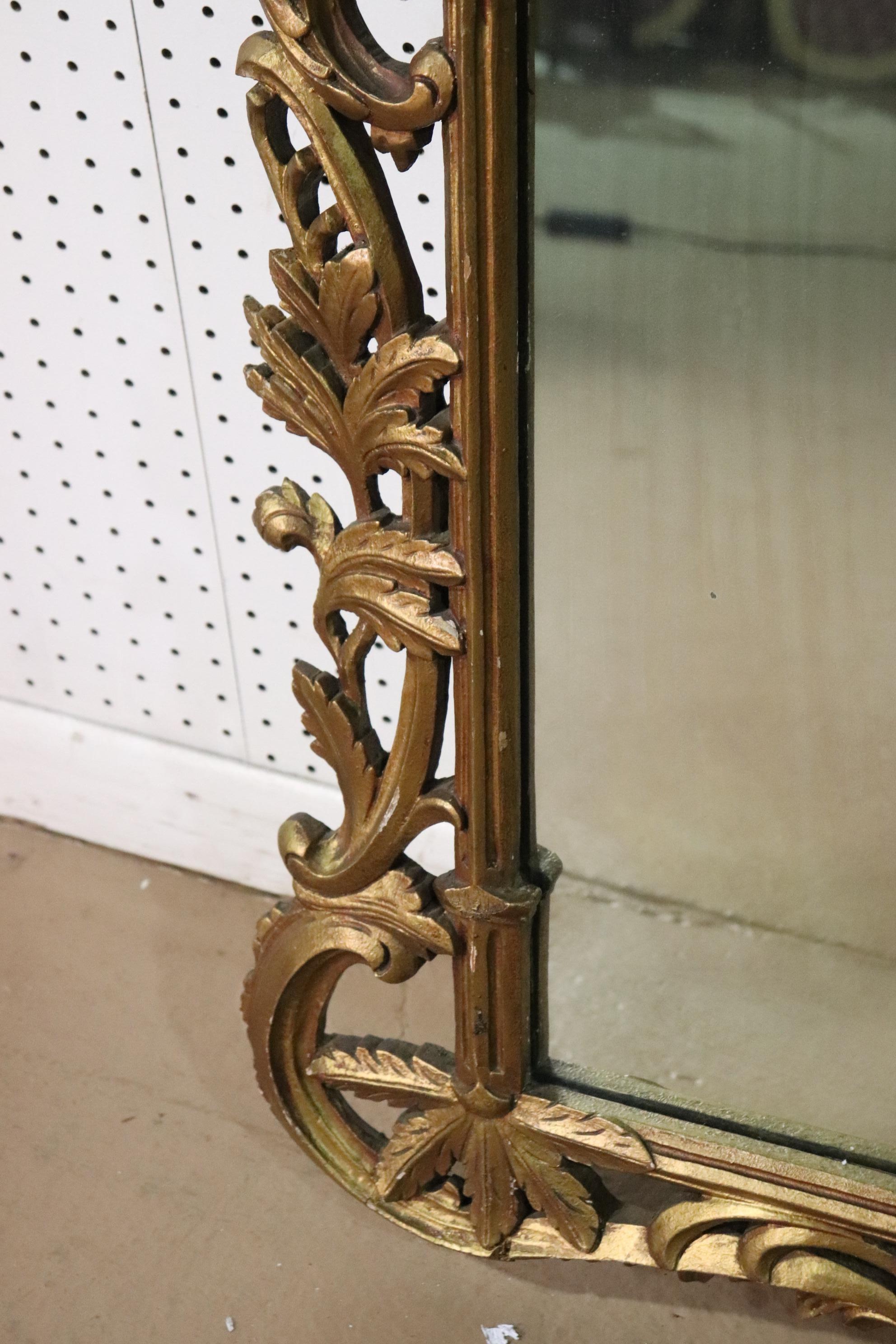Gilded French Louis XV Wall Mirror For Sale 7