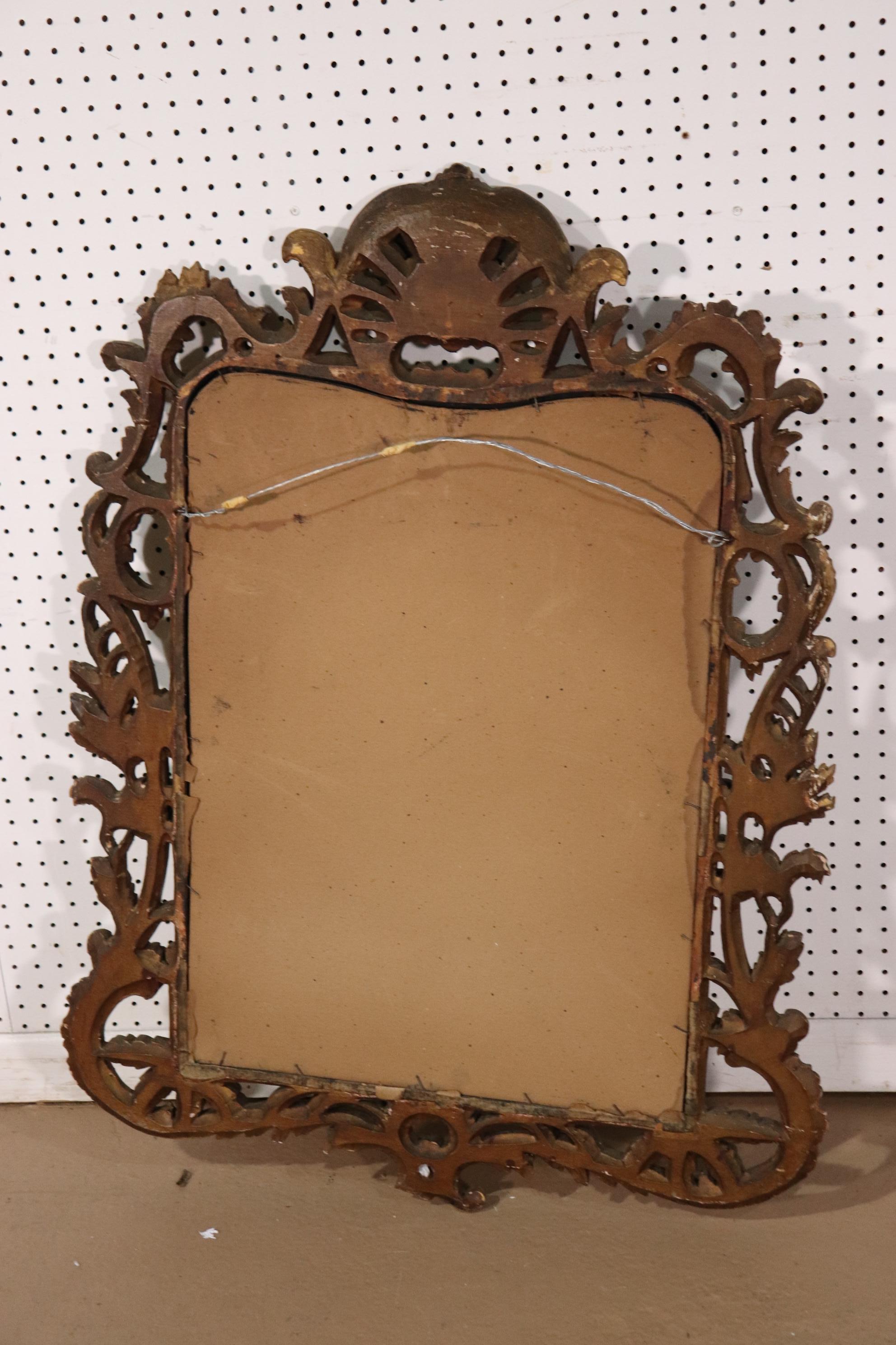 Gilded French Louis XV Wall Mirror For Sale 8