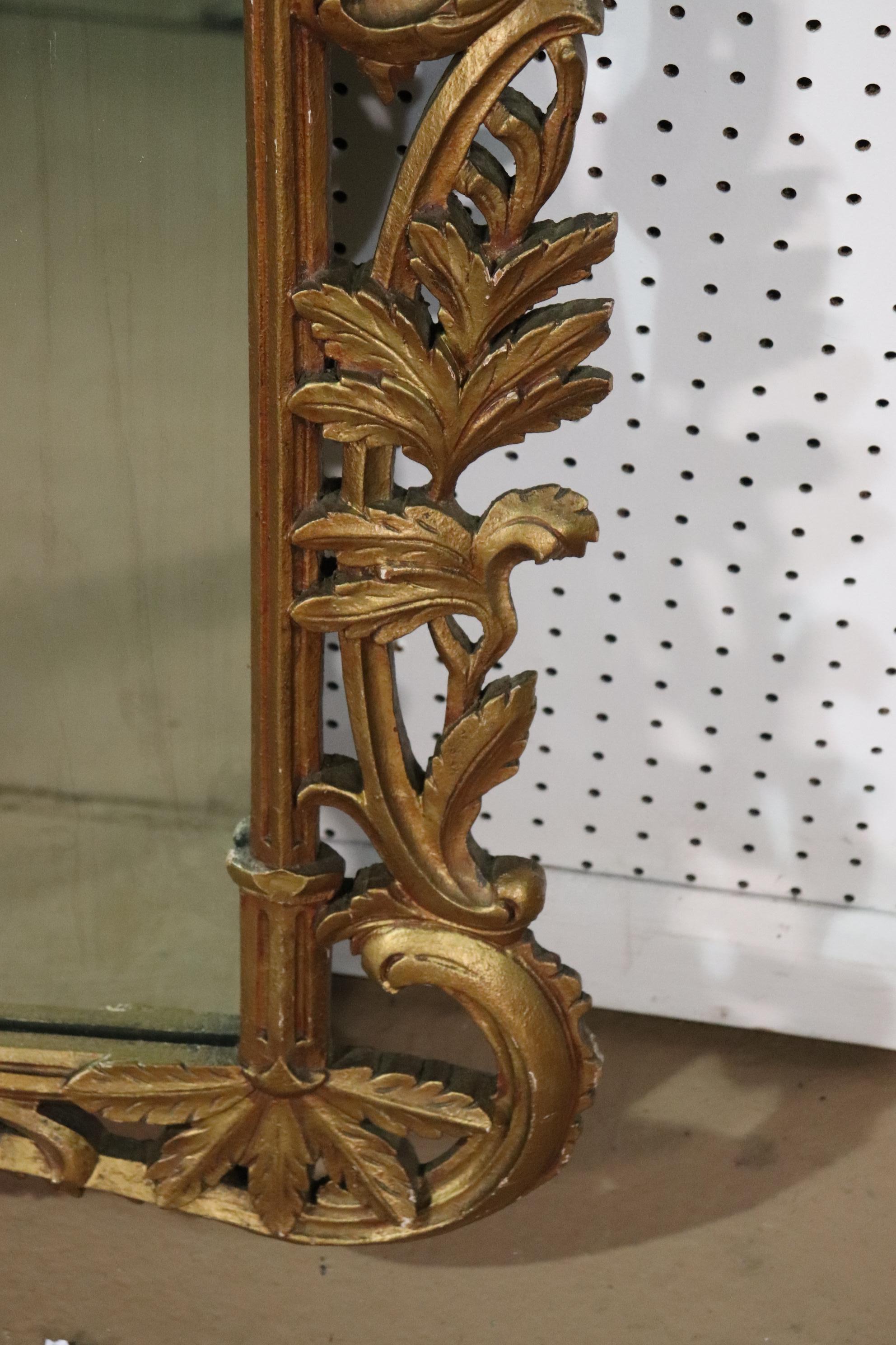 Gilded French Louis XV Wall Mirror For Sale 2