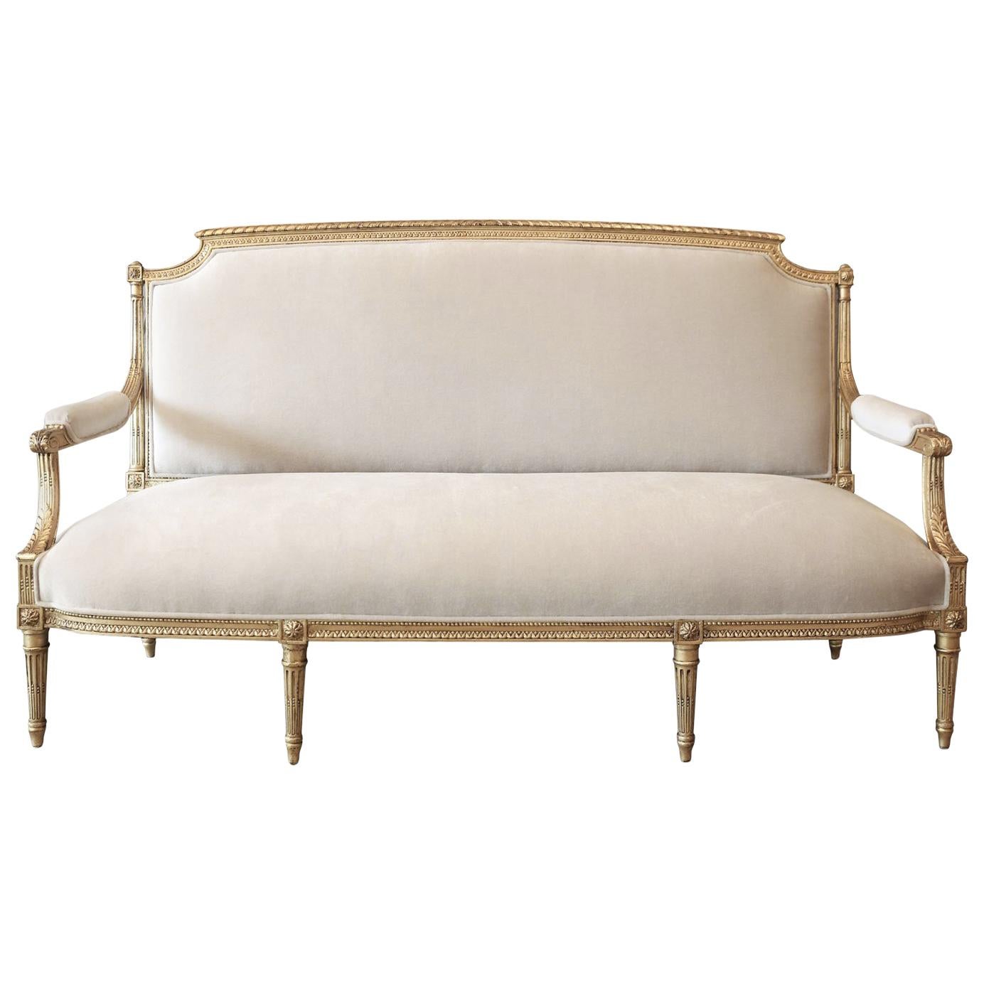 Gilded French Settee