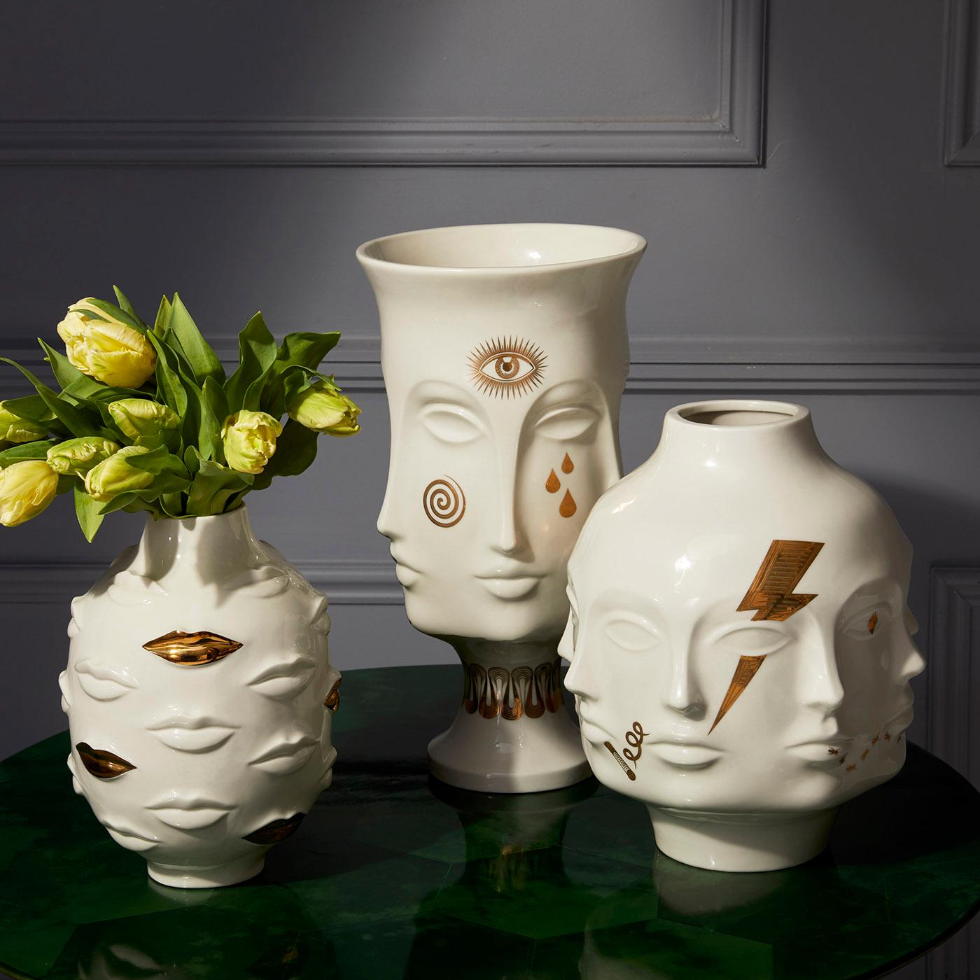 Modern Gilded Gala Round Vase