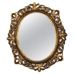 Gilded Gesso Florentine Italian Rococo Mirror circa 1860
