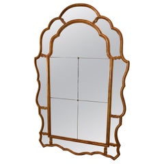 Miroir à poser au sol en bois doré par John Richard