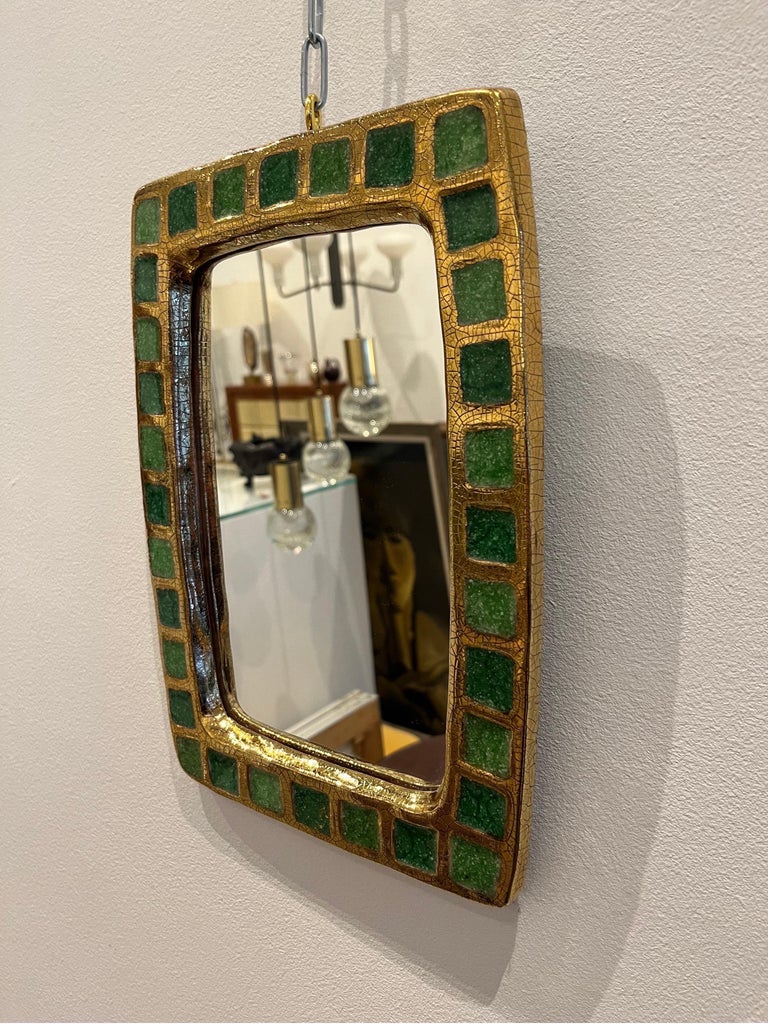 Miroir en céramique émaillée vert doré par Mithé Espelt, années 1960 En  vente sur 1stDibs | miroir mithe espelt le bon coin, miroir avec feutrine  verte au dos, mithe espelt miroir prix