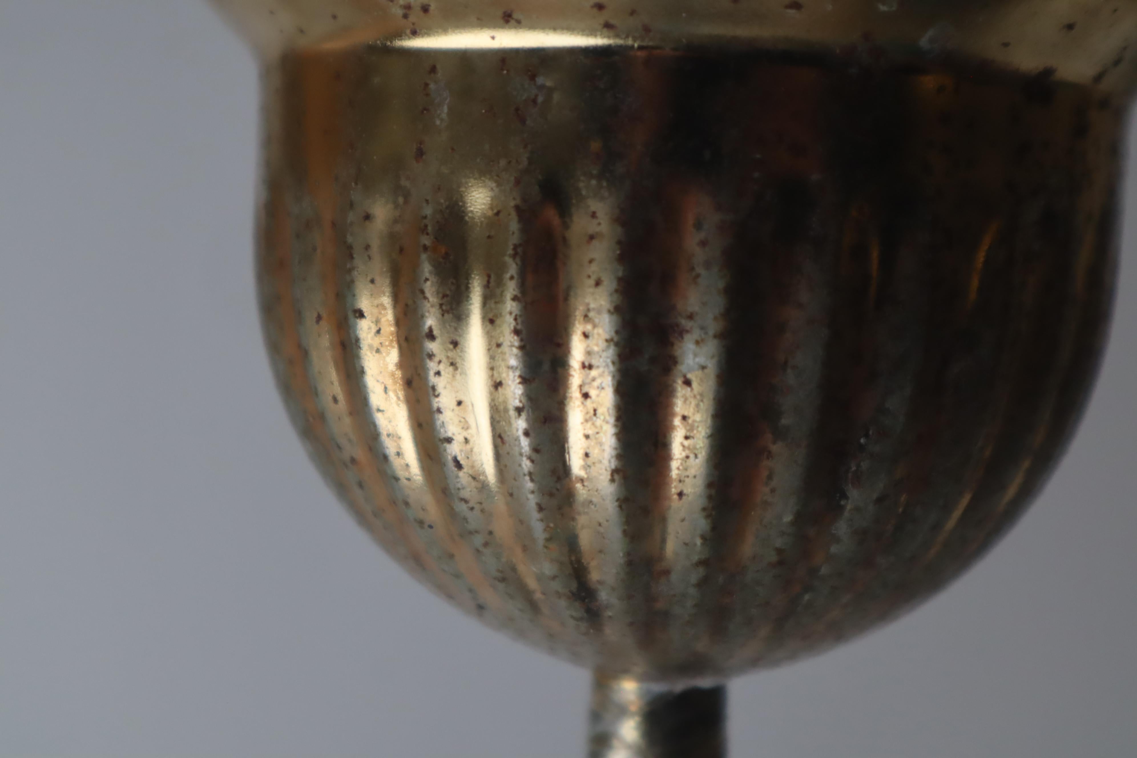 Gilded Hollywood Regency Pineapple Lantern Lamp, Belgium 1970s For Sale 4