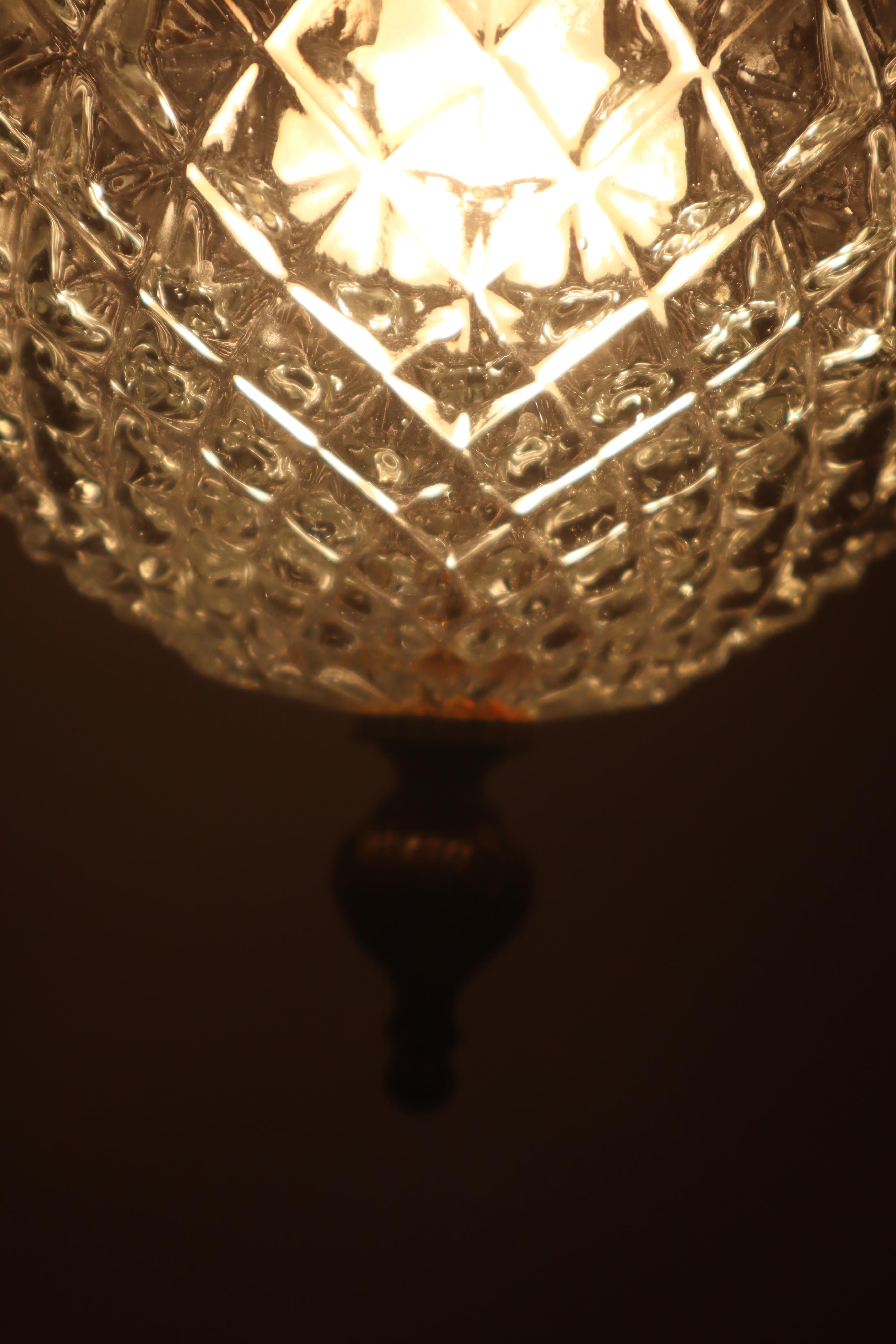 Gilded Hollywood Regency Pineapple Lantern Lamp, Belgium 1970s For Sale 9