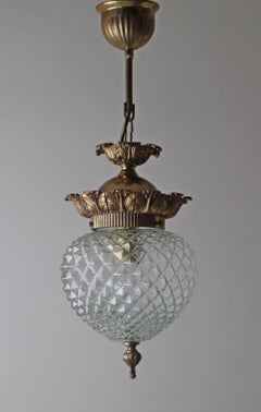 Vergoldete Hollywood-Regency-Laterne aus Ananas, Belgien, 1970er Jahre