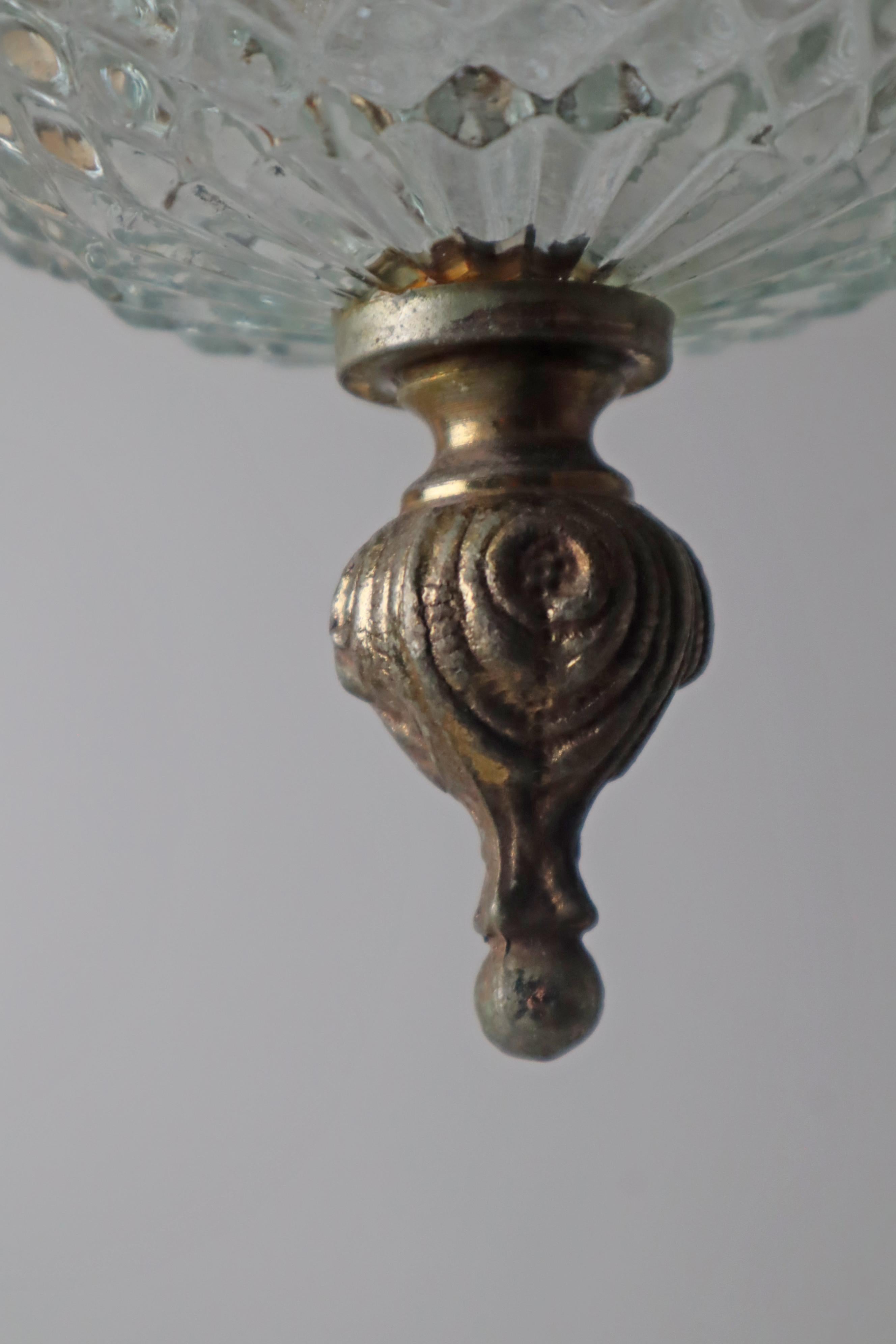 Late 20th Century Gilded Hollywood Regency Pineapple Lantern Lamp, Belgium 1970s For Sale