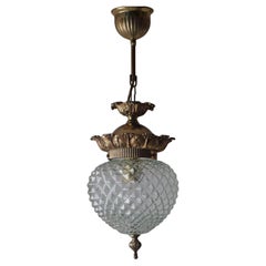 Gilded Hollywood Regency Pineapple Lantern Lamp, Belgium 1970s