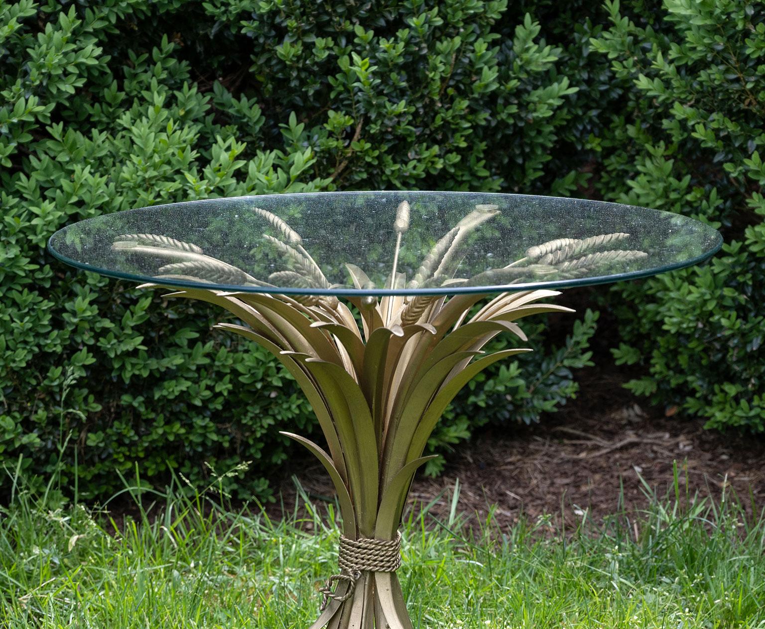 Gilded Hollywood Regency Table For Sale