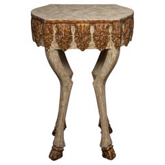 Gilded Hoof "Hoofy" Leg Side/End Table by Creel and Gow 30"H