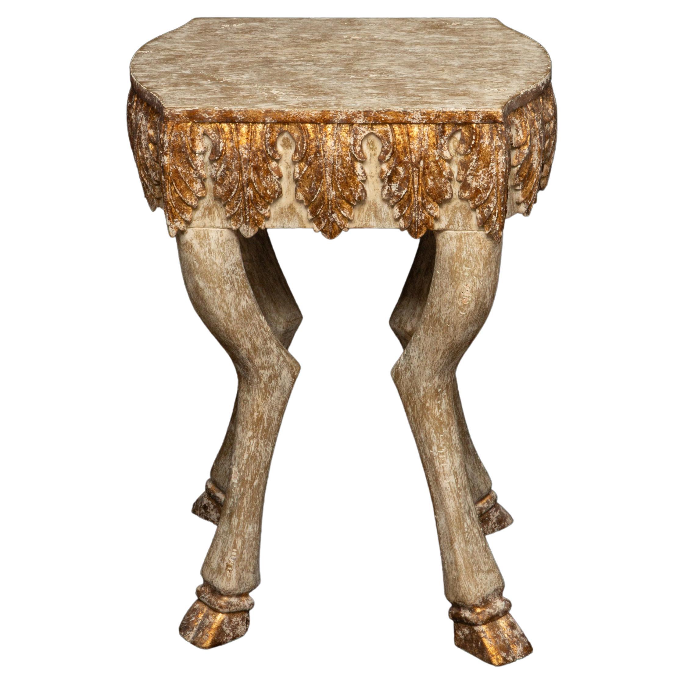 Gilded Hoof "Hoofy" Leg Side/End Table by Creel and Gow  For Sale