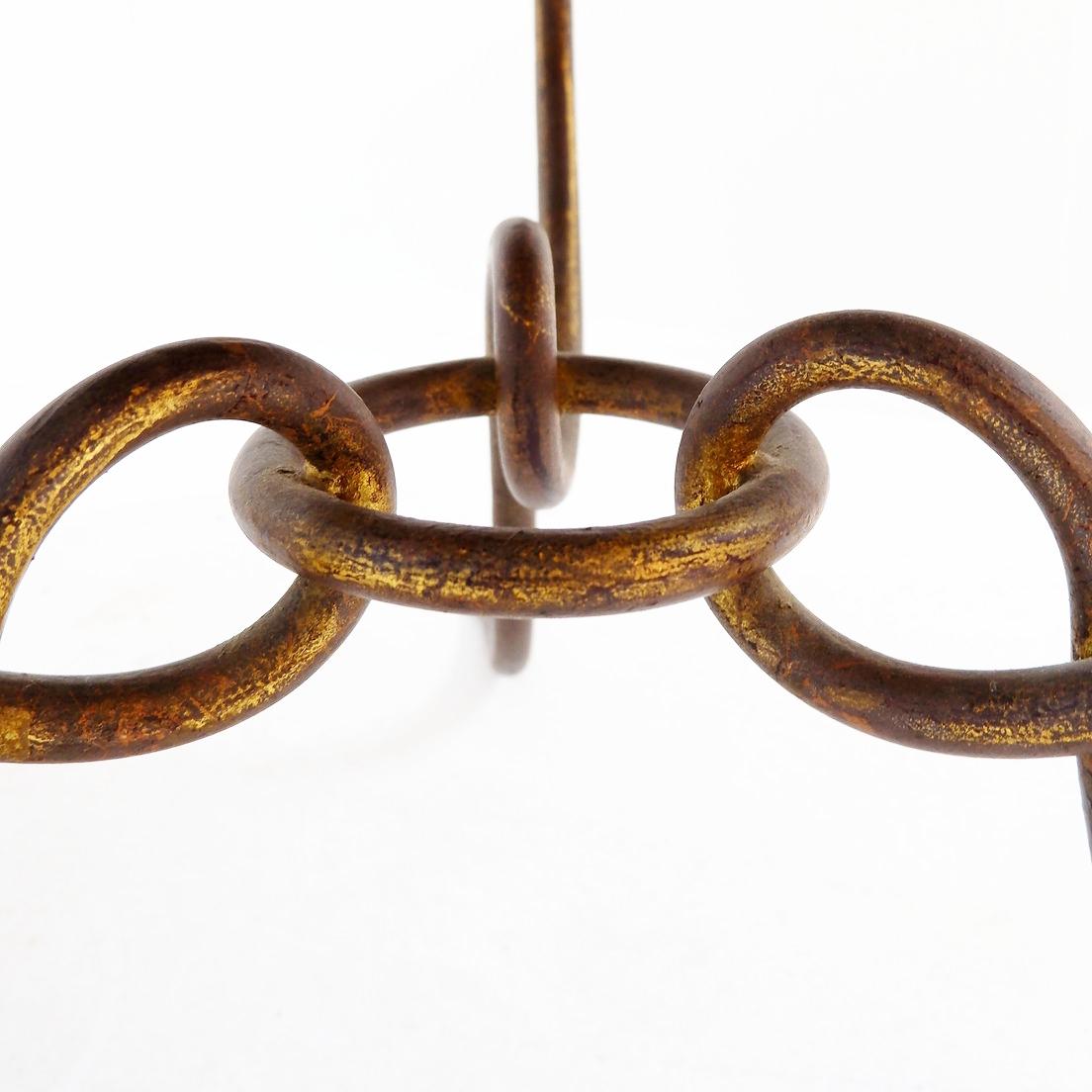 Art Deco Gilded Iron Coffee Table by René Drouet - 1940s For Sale
