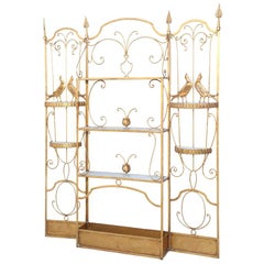 Gilded Iron Palladio Etagere
