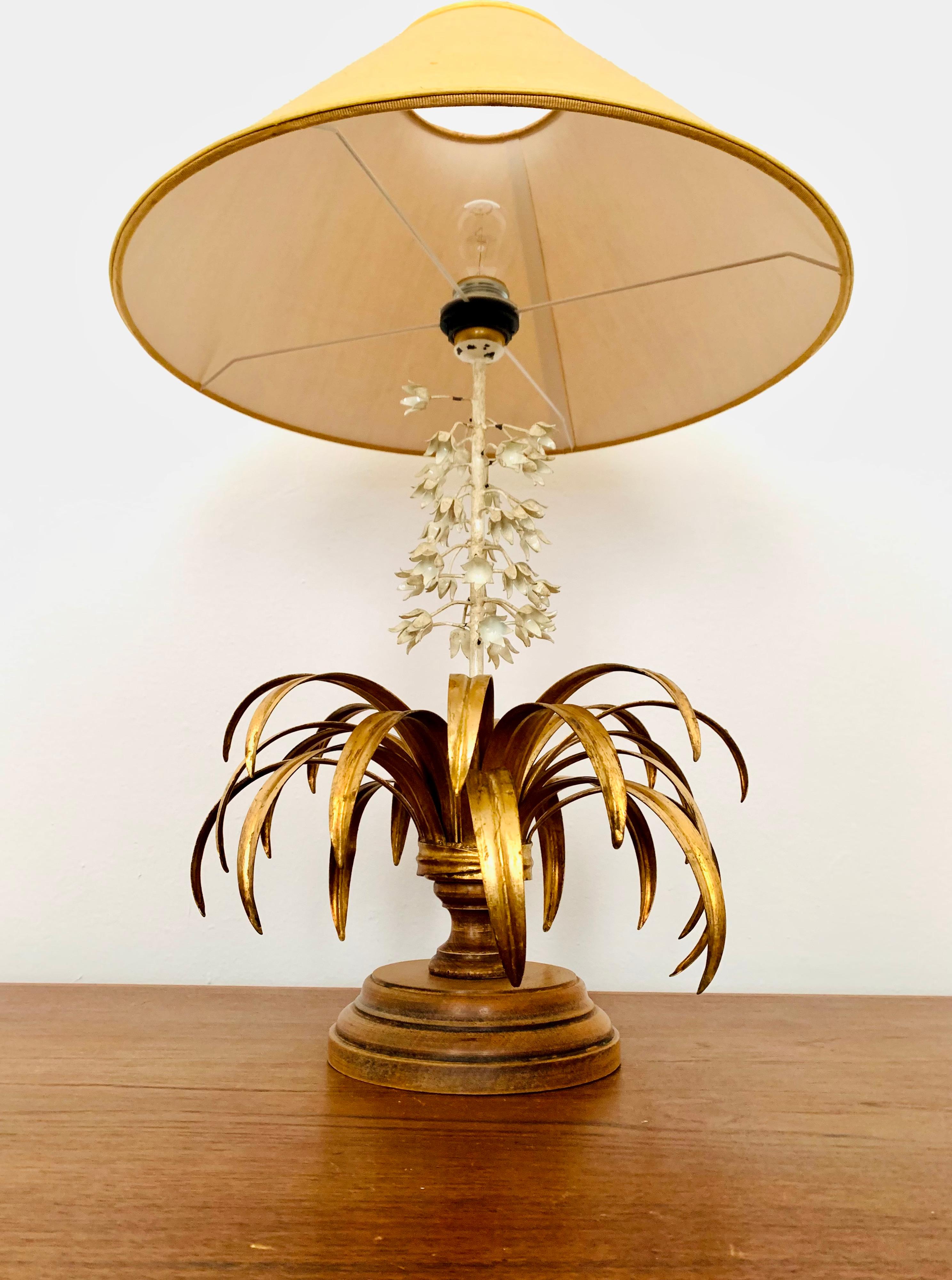 Metal Gilded Italian Hollywood Regency Table Lamp by Hans Kögl For Sale