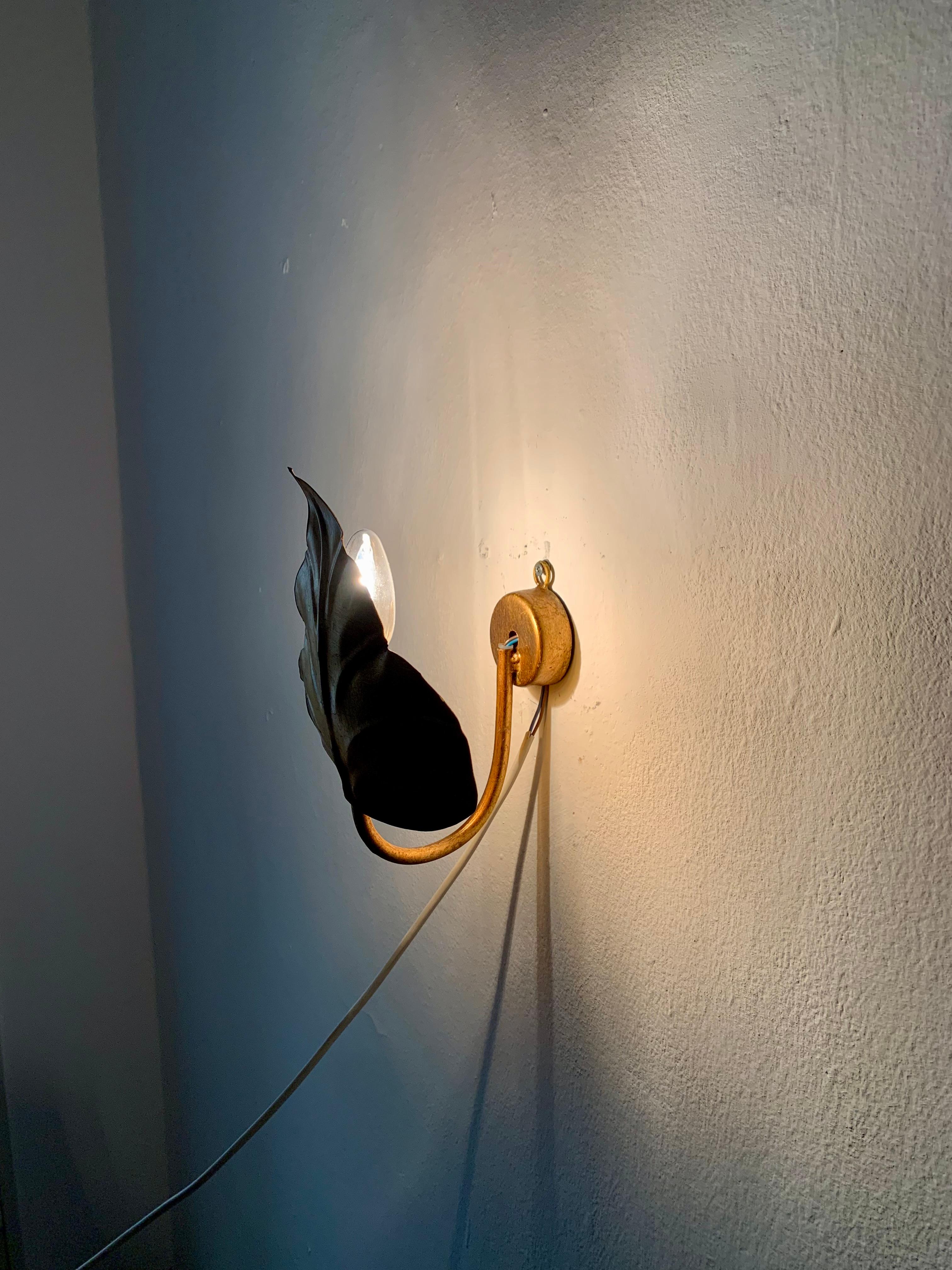 Gilded Italian Metal Wall Lamp by Hans Kögl 4