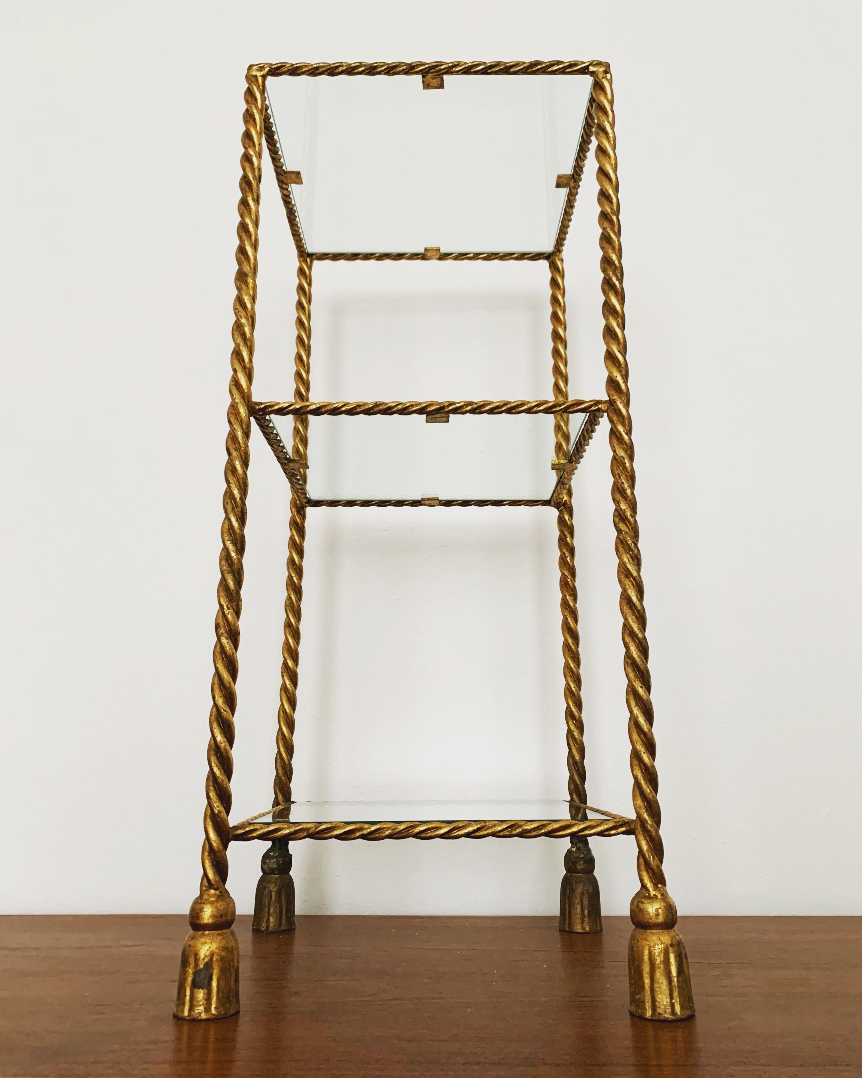 Fine XX secolo Scaffale italiano dorato in vendita
